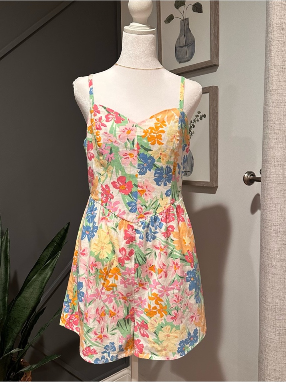 Old Navy Boho Floral Print One-Piece Romper in Pink, Yellow, Blue, Green, Orange